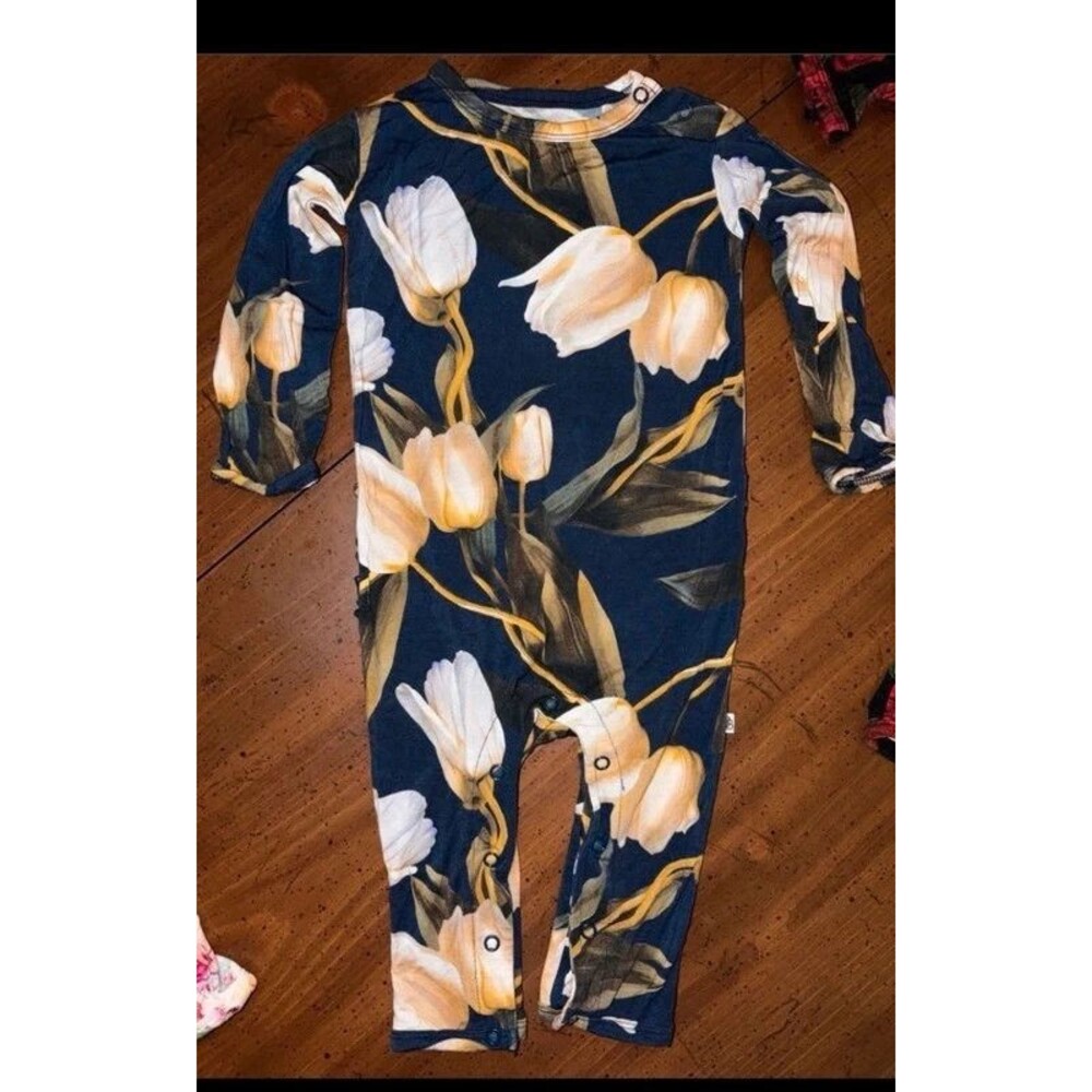 Little Bum Bums “Lily Print” Romper Sz 9-12M